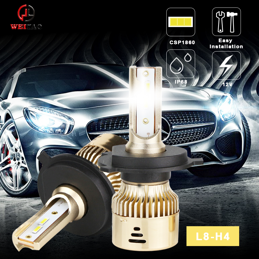 white h4 led bulb for trucks and cars