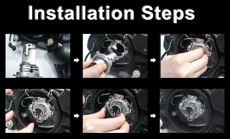 how to install h4 led motorcycle headlight