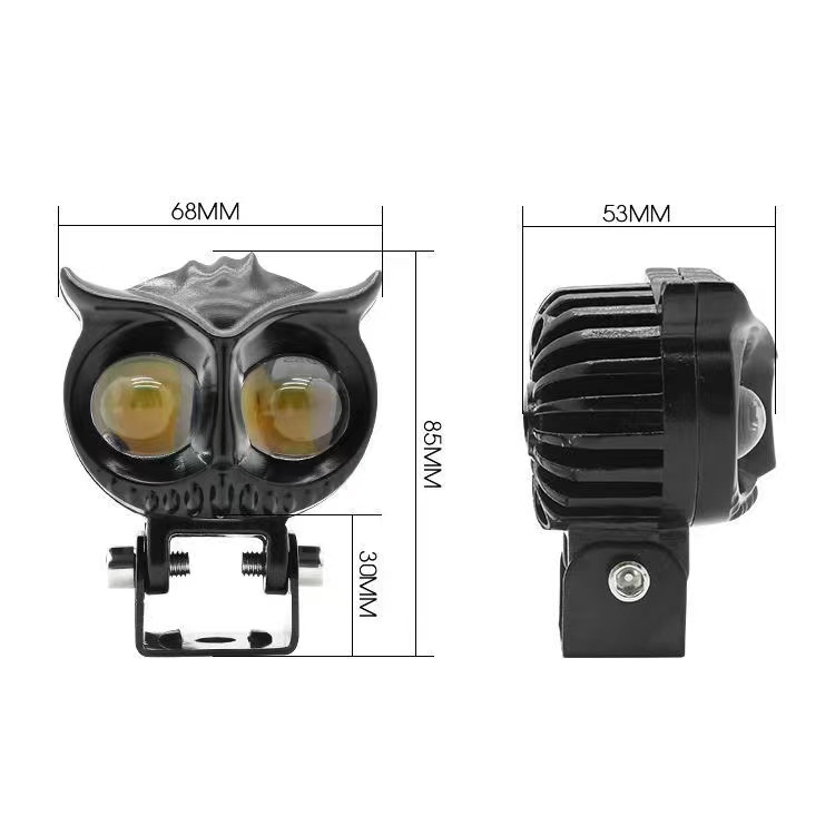 High Quality Bi Color Owl Motorcycle Spotlight