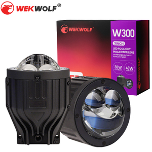 High Quality 3inch Double Cup Dual Light Dual Direct-Projection Lens Fog LED Lights