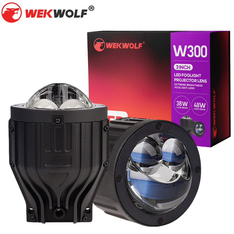 High Quality 3inch Double Cup Dual Light Dual Direct-Projection Lens Fog LED Lights