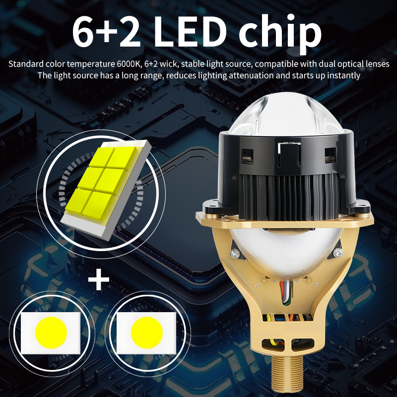T14 Series | 3 Inch High Low Beam Non Destructive Double Cup RHD LHD Bi Led Projector Lens LED Headlight Bulb