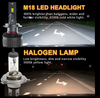 M18 Series | Auto Led Lighting System Universal Car Led Lights H1 H4 9005 9006 9012 H11 H7 Single Copper Tube Led Headlight Bulbs