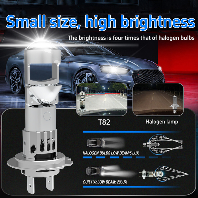 T82 Series | 48W 6000LM Mini Projector Car LED Headlights Bulbs