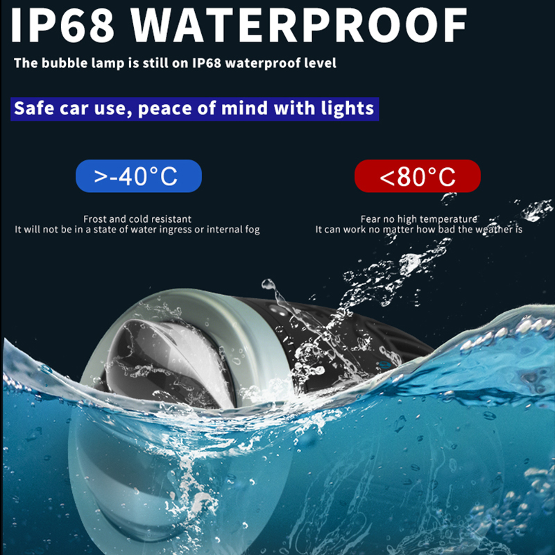 Color changing 2-inch Dual Beam Bi Projector Lens Fog Led Light With Remote Control