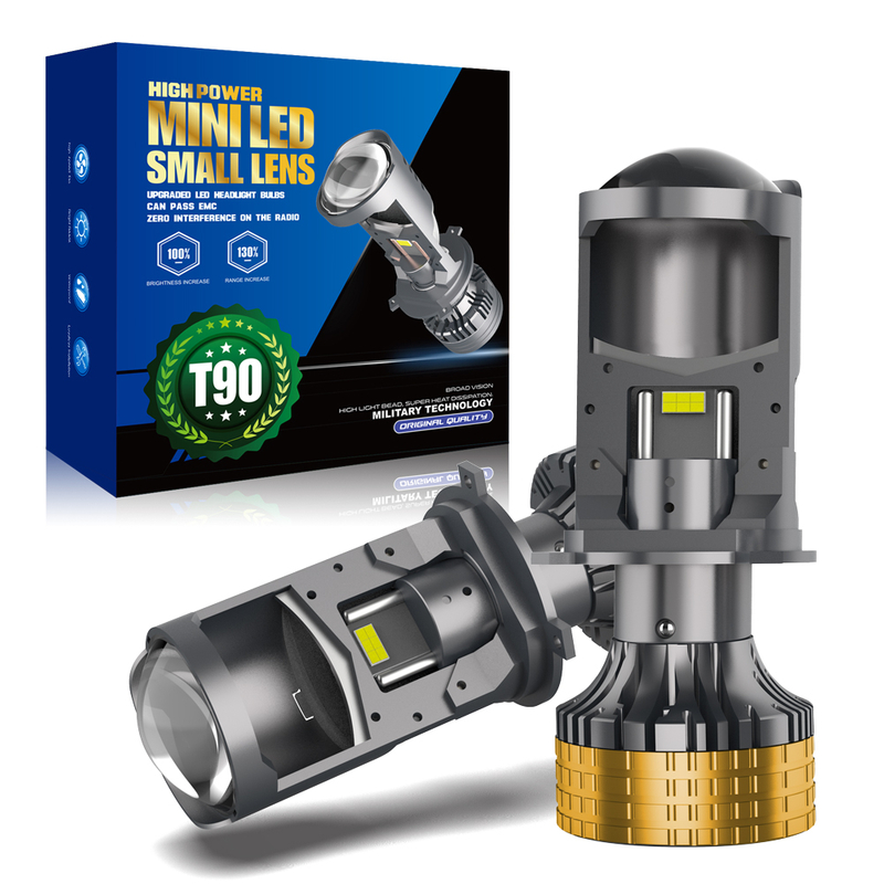 T90pro Series | H4/9003/HB2 LED Headlight Bulbs with Mini Projector Lens Hi/Lo Beam 