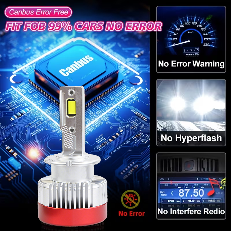 D Series | Three Copper Tubes Car LED Headlight Bulbs Canbus D Series 180W 18000LM LED Headlight Bulb Replace HID Xenon D1S D2S D3S D4S Conversion Kit