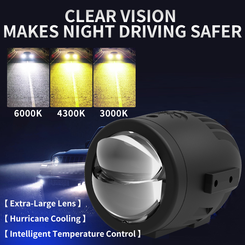 Super Bright 45W Laser Color Changing Projector Glass Lens Fog LED Lights