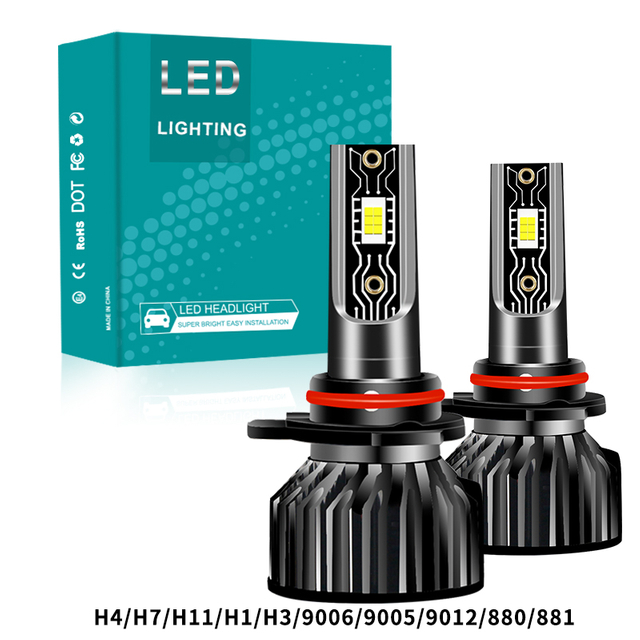 V2T Series | Hot Selling Low Power 60W 6000LM Waterproof 12V LED Car Headlight Bulbs OEM/ODM