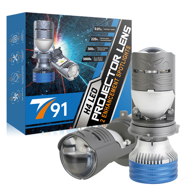  T91 Series | 12V High Low Beam Dual-head Laser Design LED Headlight Bulbs with Hd Projector Lens