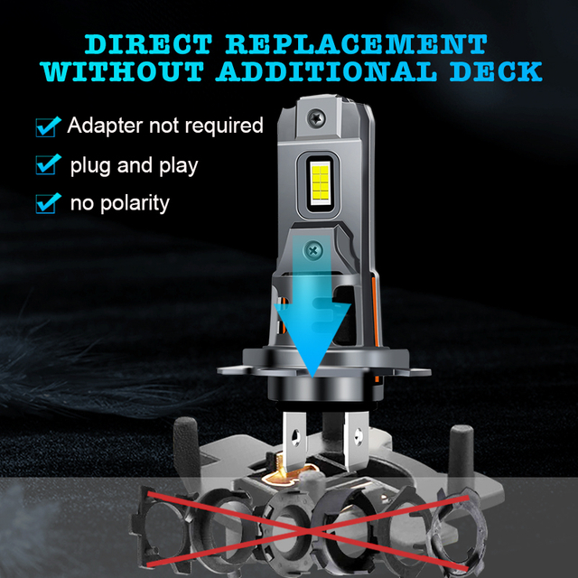 V25 Series | Wholesale Customization 48W 4800LM Car Light Bulb Plug And Play 1:1 Design Mini Led Headlight Bulbs