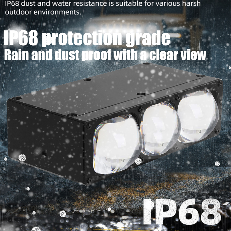 Car Spotlights Led Grille Lights Lens With DRL and Fan Driving Fog Light External Auxiliary Lights for Off-road Vehicle Truck