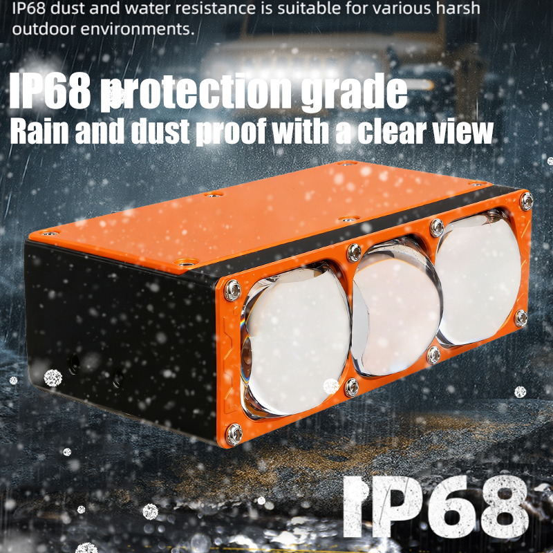 85W 3 Lens Bi Led Projector Car Grille Lights High Low Beam Double Fan Cooling Front Grille Lights Auxiliary Lights for Truck Off-road Vehicle SUV