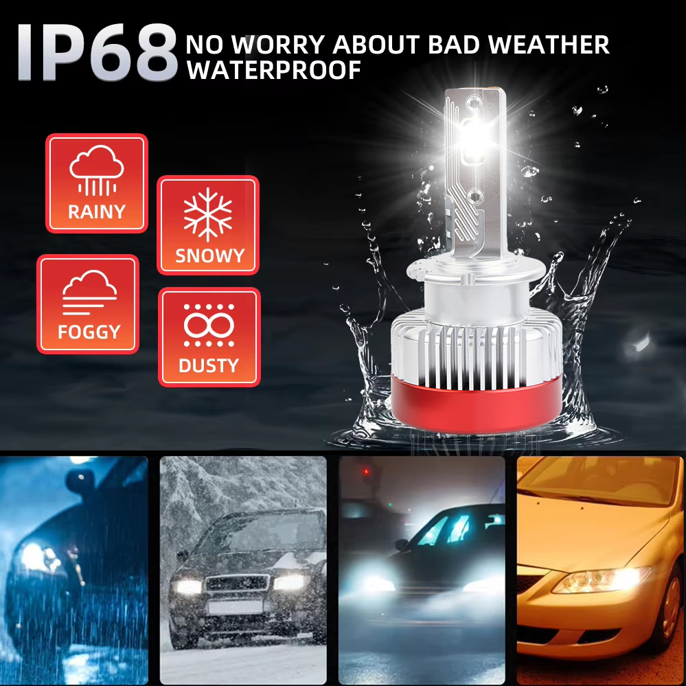 D Series | Three Copper Tubes Car LED Headlight Bulbs Canbus D Series 180W 18000LM LED Headlight Bulb Replace HID Xenon D1S D2S D3S D4S Conversion Kit