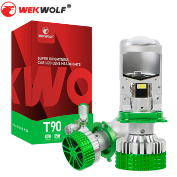 T90 Tricolor Series | 12V 6000K 4300K 3000K 3-color LED Headlight Bulbs with Projector Lens