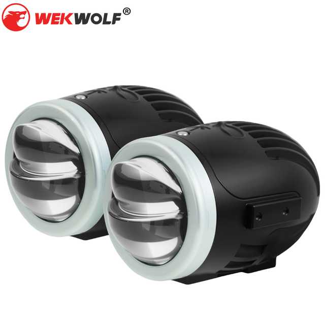 2 Inch Tri-color Bi LED Fog Lights Projector Lens 3000K 4300K 6000K Universal With Remote Control