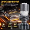 Waterproof Fanless 80W/100W LED Car Headlight With Mini Projector Lens H4 