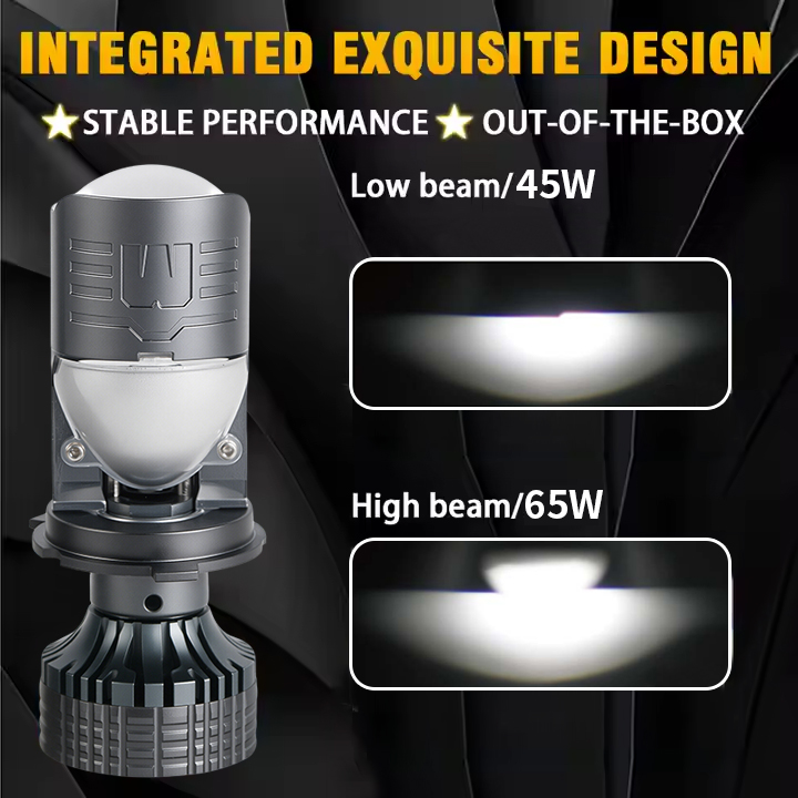  T90S Series | 12V High/Low Beam Mini HD Bi-led Projector Lens LED Headlight Bulbs for Car