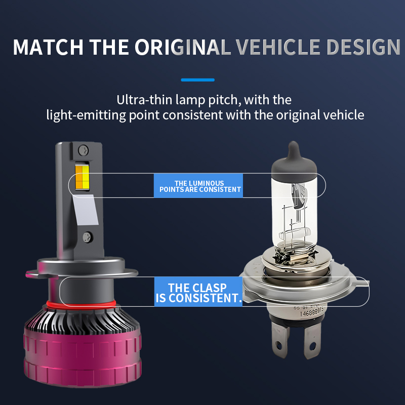 V33 Series | 120W 13000LM 8000K 6000K 3000K Tri-Color LED Headlight Bulbs for Car