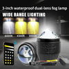 OEM/ODM 3 Inch Smart AI App Controlled Tri-Color Projector Lens Fog Light High Low Beam Waterproof Dual Direct Laser LED Fog Lamp