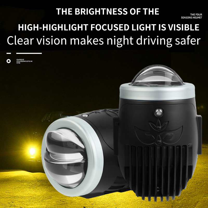 New High Quality APP Remote Control 2-inch Dual Beam Projector Lens Led Fog Light