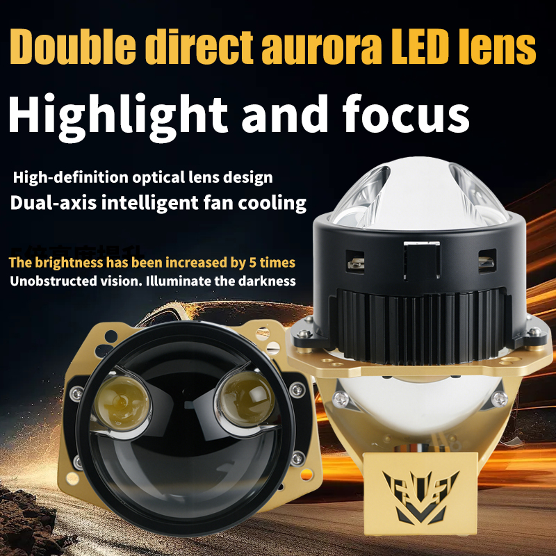  T13 Series | 3.0-Inch 124W/164W Laser Dual Direct Bi Projector Lens Car LED Headlight Bulbs