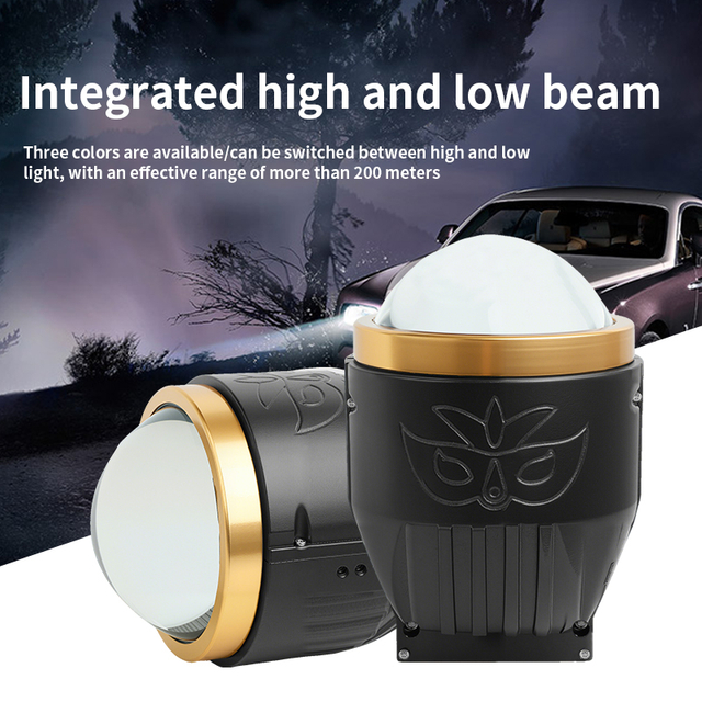2 Inch Tricolor LED Motorcycle Spotlight