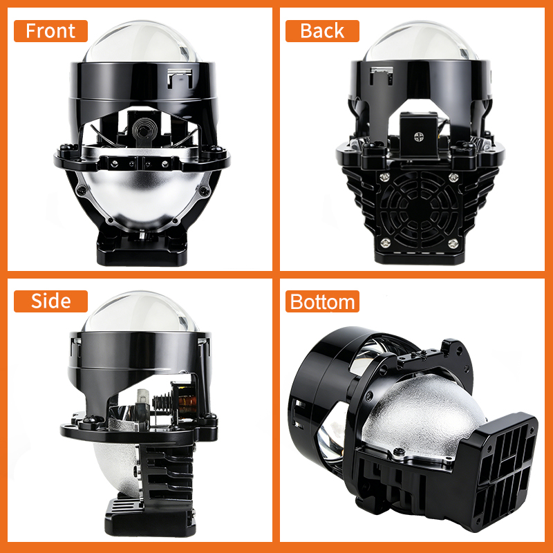 Super Bright 106W 2.0 Inch Bi-LED Projector Lens Car Headlight Retrofit Kit Bulb High Low Beam Led Projector Lens for Car Accessories