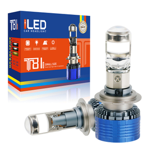 6000K Cool White 8400LM Mini Projector Lens Auto LED Headlight Bulbs H7