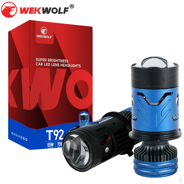 T92 Series | New Design Solenoid Valve H4 Projector Lens LED Headlight Blubs For Car