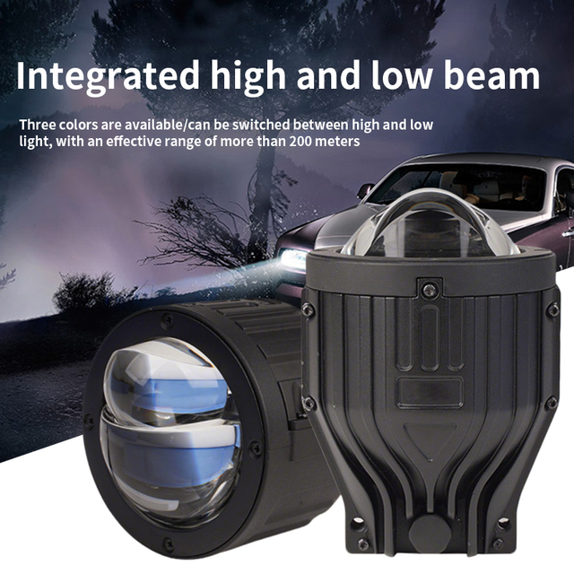 High Quality 3inch Double Cup Dual Light Dual Direct-Projection Lens Fog LED Lights