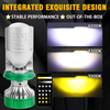 Color Changing 6000K 4300K 3000K 3-color Mini Projector Lens LED Headlight Bulbs With Remote Control