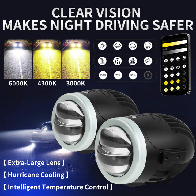 Bright Multi-beam LED Headlight V45 9006