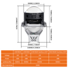 136W 13,600LM 6000K White 3 Inch Car Projector Lens Headlight Bulbs with Hi/Lo Beam