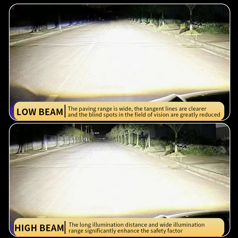 T93 Series | All in One High/Low Beam Plug and Play Mini Projector Lens LED Headlight Bulb H4