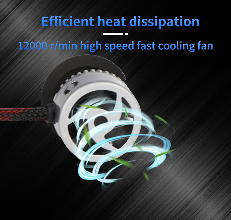 led headlight with cooling fan