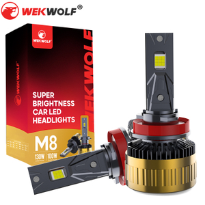 H11 H9 H8 LED Headlight Bulbs with Canbus Error Free 130W 13000LM Brighter