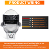 Super Bright 3 Inch Dual Cup Bi LED Projector Lens Car Headlight Bulbs Retrofit Universal