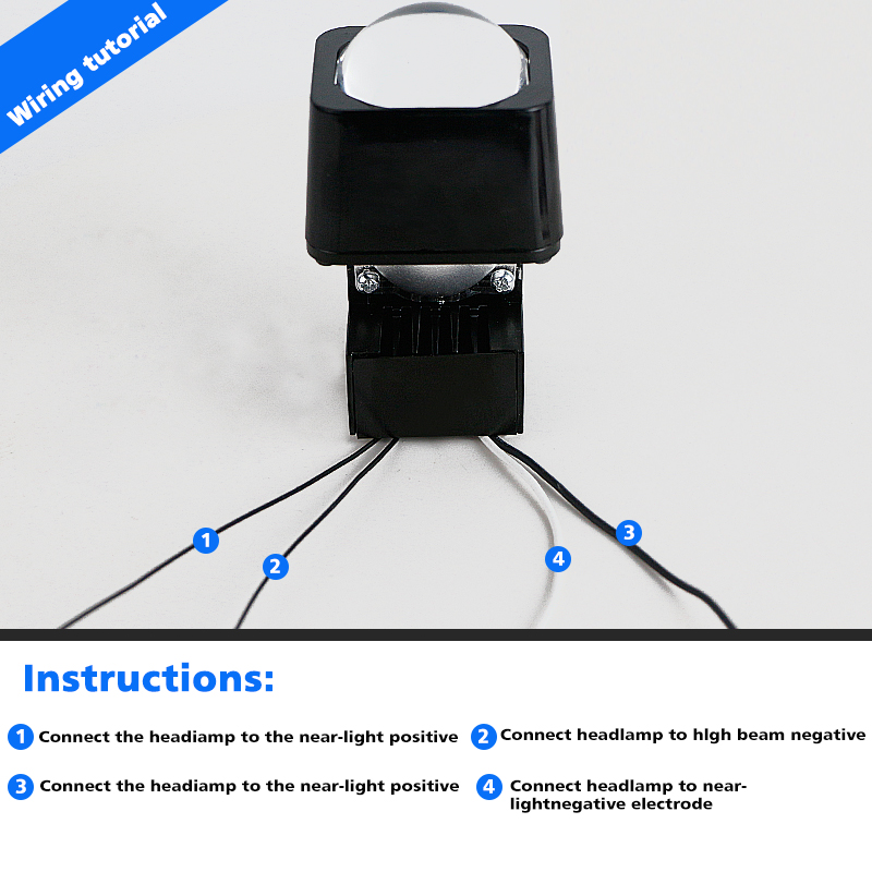 1.5 Inch Mini Laser Hi/Lo Beam Dual Light Projectors Lens Matrix Module Car LED Headlight Bulbs