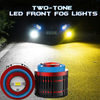 Super Bright LED Fog Light Bulbs Dual Amber White 24W 3000LM Switch Color Plug and Play Mini Front Fog Lamp for Toyota