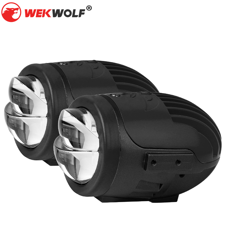 2 Inch Tri-color Bi LED Fog Lights Projector Lens 3000K 4300K 6000K Universal With Remote Control