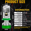 T90 Tricolor Series | 12V 6000K 4300K 3000K 3-color LED Headlight Bulbs with with Projector Lens