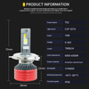 Factory Direct Sales 140W Dual Copper Tube 6000K Pure White LED Car Headlight Bulbs.