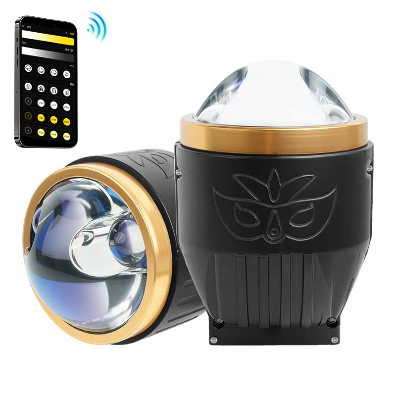 OEM/ODM 3 Inch Smart AI App Controlled Tri-Color Projector Lens Fog Light High Low Beam Waterproof Dual Direct Laser LED Fog Lamp