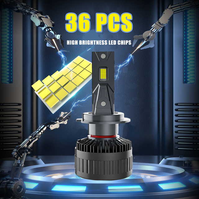 M18 Series | Auto Led Lighting System Universal Car Led Lights H1 H4 9005 9006 9012 H11 H7 Single Copper Tube Led Headlight Bulbs