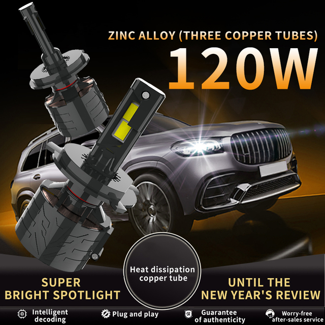 V90 Series | High Power 240W 24000LM Car LED Headlight Bulbs H7
