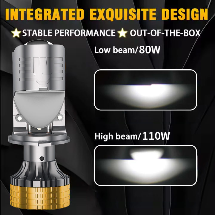 T90pro Series | H4/9003/HB2 LED Headlight Bulbs with Mini Projector Lens Hi/Lo Beam 