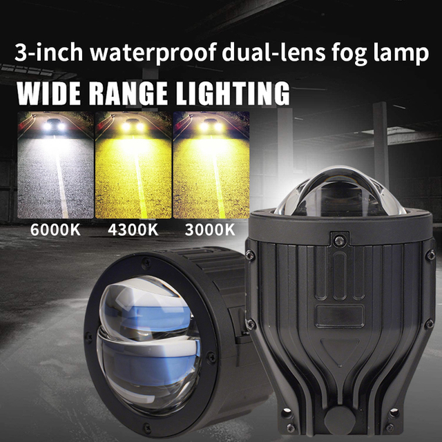 3.0 inch Bi led Projector Lens Fog LED Light with Dual Reflector Headlight Retrofit Kit
