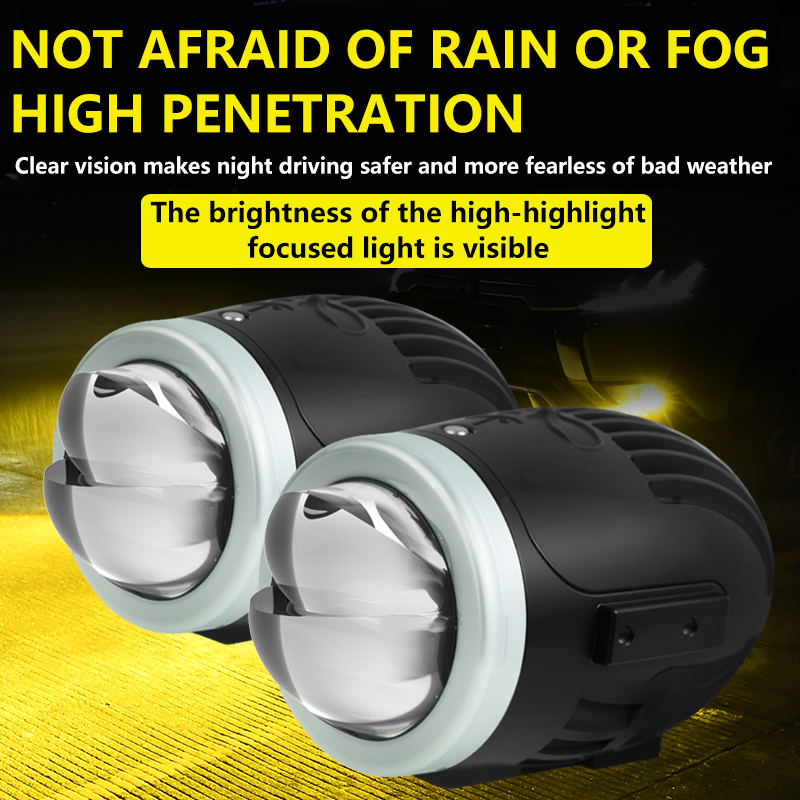 New High Quality APP Remote Control 2-inch Dual Beam Projector Lens Led Fog Light