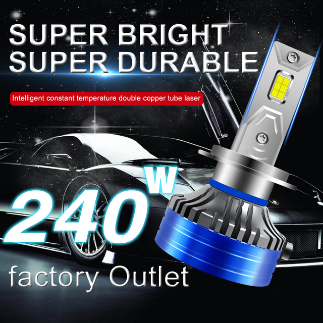 Novel Appearance Super Bright 240W 24000LM LED Car Headlight V60 H4